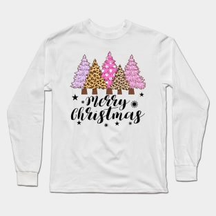 Merry Christmas Cute Christmas Trees Long Sleeve T-Shirt